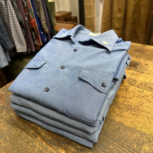 Italian Navy Chambray Shirt