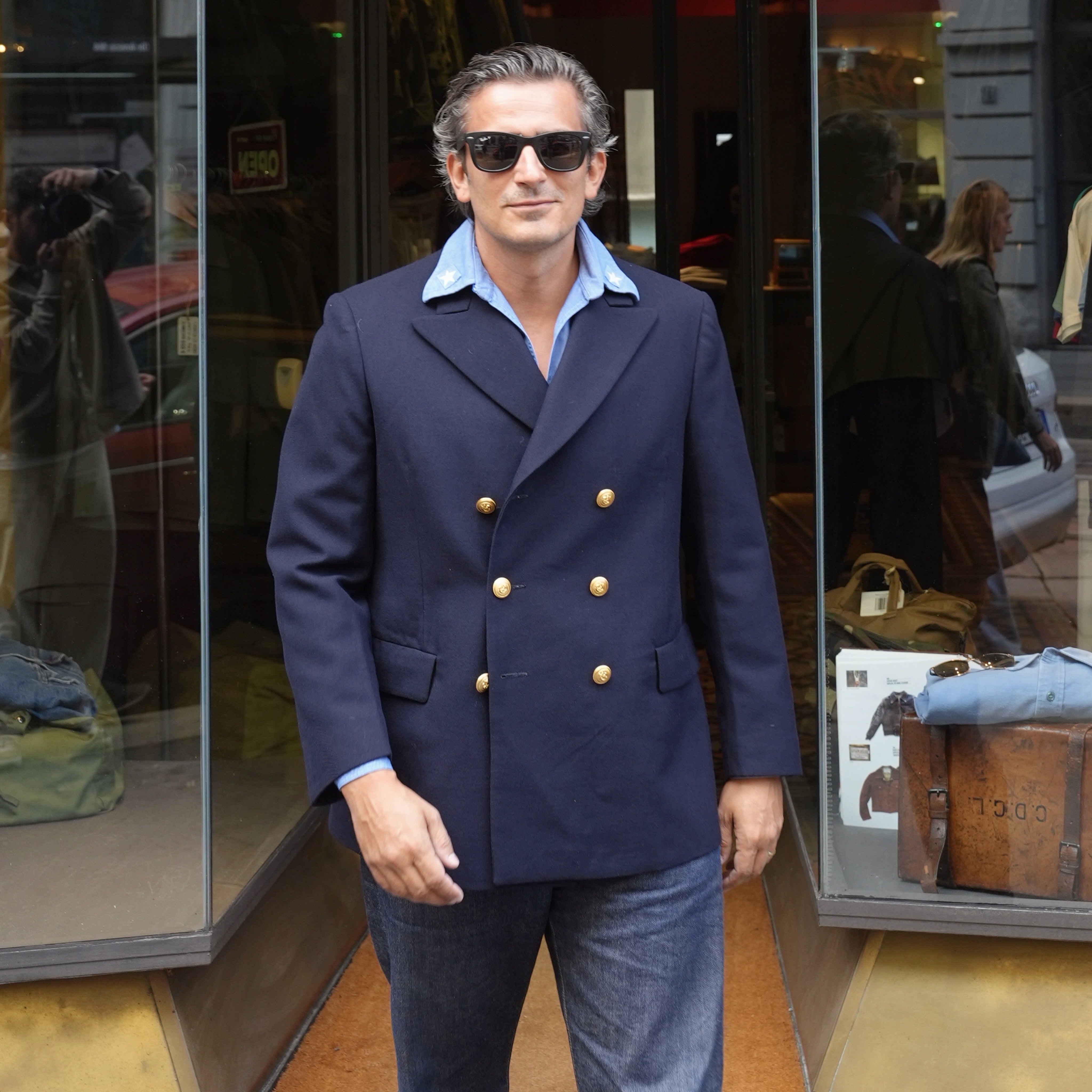 Italian Navy Double Breasted Jacket