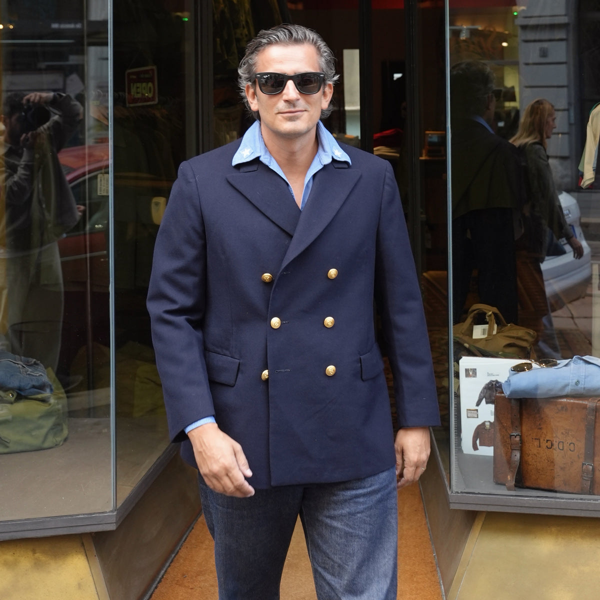 Italian Navy Double Breasted Jacket
