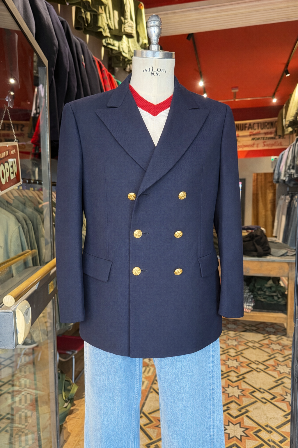 Italian Navy Double Breasted Jacket